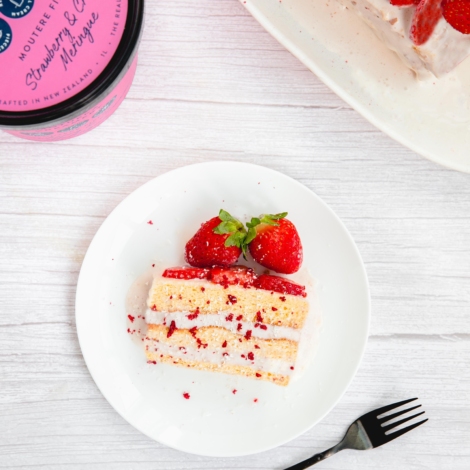 Strawberry ice cream shortcake